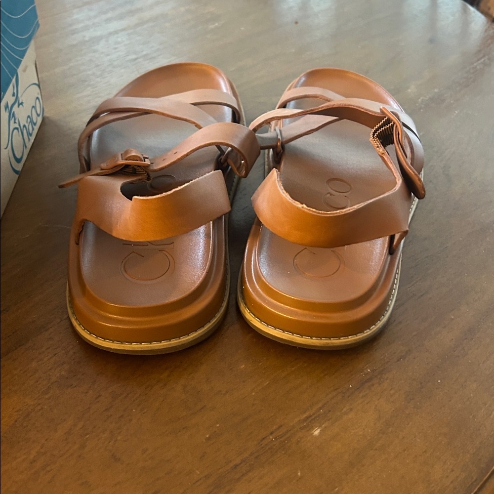 Chaco Townes cashew  Brown Leather Sandals - Picture 4 of 7